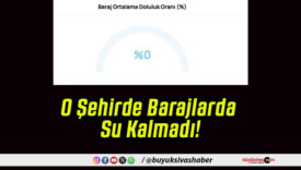O Şehirde Barajlarda Su Kalmadı!
