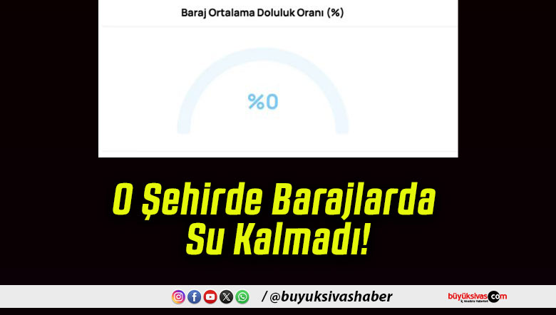O Şehirde Barajlarda Su Kalmadı!