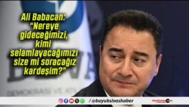 Ali Babacan: “Nereye gideceğimizi, kimi selamlayacağımızı size mi soracağız kardeşim?”