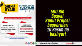 500 Bin Sosyal Konut Projesi başvuruları 10 Kasım’da başlıyor!