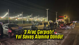 3 Araç Çarpıştı! Yol Savaş Alanına Döndü!