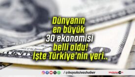 Dünyanın en büyük 30 ekonomisi belli oldu! İşte Türkiye’nin yeri..