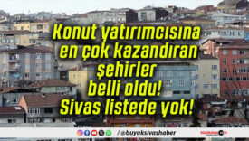 Konut yatırımcısına en çok kazandıran şehirler belli oldu! Sivas listede yok!