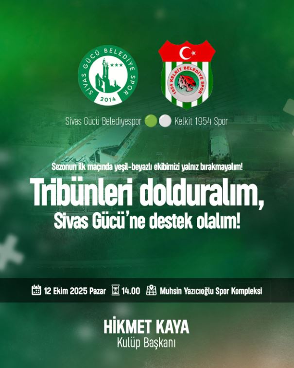 Sivas Gücü Belediyespor sezona iddialı giriyor! Başkan Hikmet Kaya’dan büyük çaba!