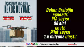 Bakan Uraloğlu açıkladı: İHA sayısı 88 bini geçti! Pilot sayısı 1.6 milyona ulaştı!