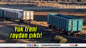 Yük treni raydan çıktı!