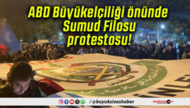 ABD Büyükelçiliği önünde Sumud Filosu protestosu!