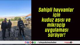 Sahipli hayvanlar için kuduz aşısı ve mikroçip uygulaması sürüyor!