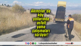 Akıncılar’da köy yollarında asfalt yama çalışmaları sürüyor!