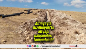 Altınyayla Kızılhüyük’te altyapı çalışmaları tamamlandı!