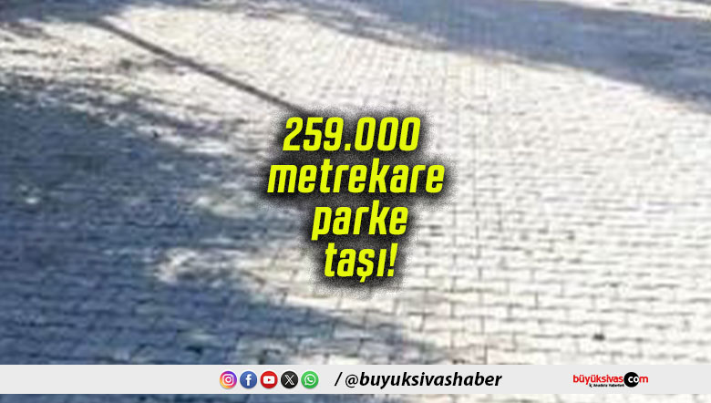 259.000 metrekare parke taşı!