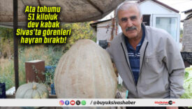 Ata tohumu 51 kiloluk dev kabak Sivas’ta görenleri hayran bıraktı!