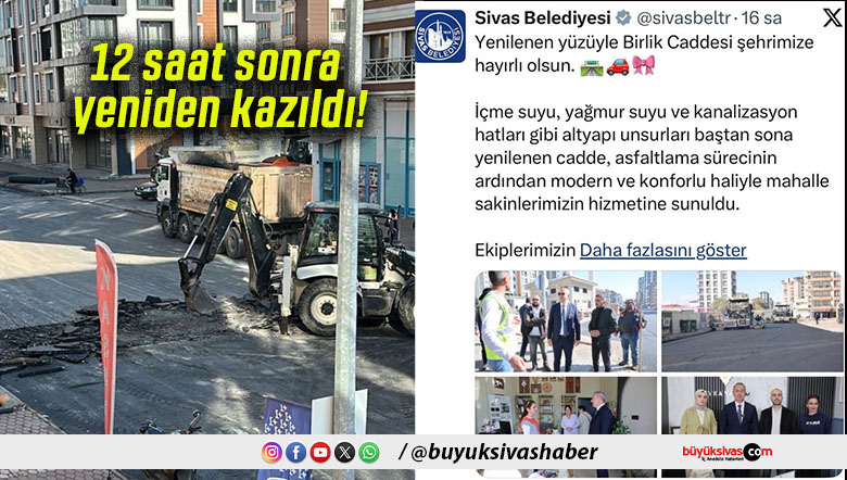 12 saat sonra yeniden kazıldı!