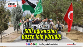SCÜ öğrencileri Gazze için yürüdü!