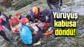 Yürüyüş kabusa döndü: Dereye düştü, helikopterle kurtarıldı!