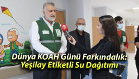 Dünya KOAH Günü Farkındalık: Yeşilay Etiketli Su Dağıtımı