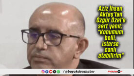 Aziz İhsan Aktaş’tan Özgür Özel’e sert yanıt: “Konumum belli, isterse canlı atabilirim”