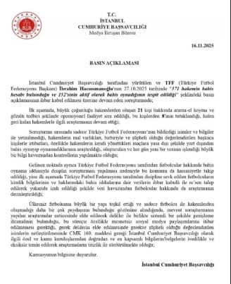Başsavcılıktan Bahis Operasyonu Açıklaması! Soruşturma Genişleyebilir!