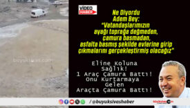 Sivas Tuzlugöl Mahallesi’nde çamura saplanan araç yolda kaldı!