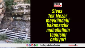 Sivas Tek Mezar mevkiindeki bakımsızlık mahallelinin tepkisini çekiyor!