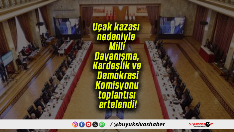 Uçak kazası nedeniyle Milli Dayanışma, Kardeşlik ve Demokrasi Komisyonu toplantısı ertelendi!