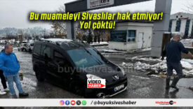 Bu muameleyi Sivaslılar hak etmiyor! Yol çöktü!