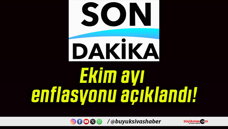 Ekim ayı enflasyonu açıklandı!
