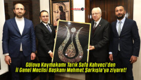 Gölova Kaymakamı Tarık Safa Kahveci’den İl Genel Meclisi Başkanı Mehmet Şarkışla’ya ziyaret!