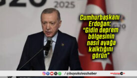 Cumhurbaşkanı Erdoğan: “Gidin deprem bölgesinin nasıl ayağa kalktığını görün”