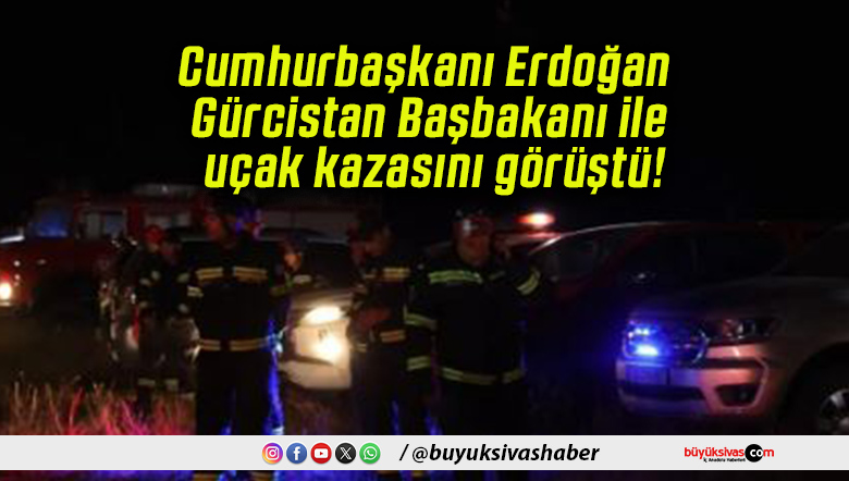 Cumhurbaşkanı Erdoğan Gürcistan Başbakanı ile uçak kazasını görüştü!