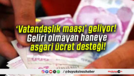 ‘Vatandaşlık maaşı’ geliyor! Geliri olmayan haneye asgari ücret desteği!