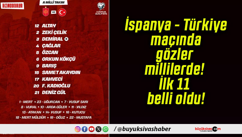 İspanya – Türkiye maçında gözler millilerde! İlk 11 belli oldu!