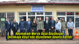 Kaymakam Merve Ayşe Büyükuçar Çetinkaya Köyü’nde düzenlenen davete katıldı!