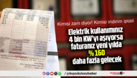 Yeni Yılda 4 Bin Kilovatı Aşan Kullanımlarda Elektrik Faturalarına İndirim Kaldırılıyor