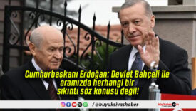 Cumhurbaşkanı Erdoğan: Devlet Bahçeli ile aramızda herhangi bir sıkıntı söz konusu değil!