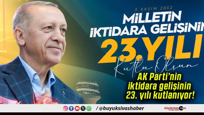 AK Parti’nin iktidara gelişinin 23. yılı kutlanıyor!