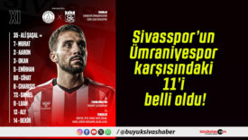 Sivasspor’un Ümraniyespor karşısındaki 11’i belli oldu!