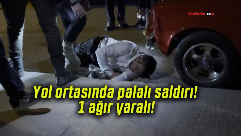 Yol ortasında palalı saldırı! 1 ağır yaralı!