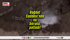 Bağdat Caddesi’nde su borusu patladı!