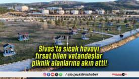 Sivas’ta sıcak havayı fırsat bilen vatandaşlar piknik alanlarına akın etti!