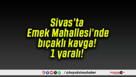 Sivas’ta Emek Mahallesi’nde bıçaklı kavga! 1 yaralı!