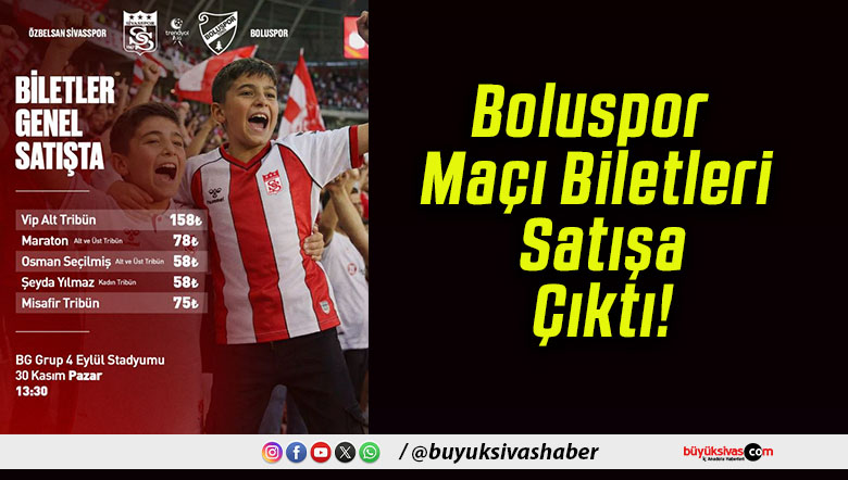 Boluspor Maçı Biletleri Satışa Çıktı!