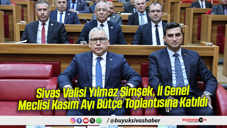 Sivas Valisi Yılmaz Şimşek, İl Genel Meclisi Kasım Ayı Bütçe Toplantısına Katıldı