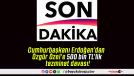 Cumhurbaşkanı Erdoğan’dan Özgür Özel’e 500 bin TL’lik tazminat davası!