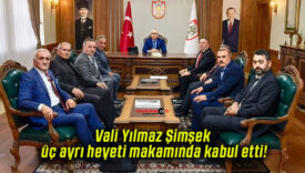 Vali Yılmaz Şimşek üç ayrı heyeti makamında kabul etti!