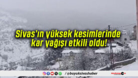 Sivas’ın yüksek kesimlerinde kar yağışı etkili oldu!