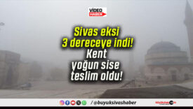 Sivas eksi 3 dereceye indi! Kent yoğun sise teslim oldu!
