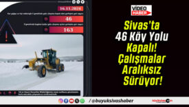 Sivas’ta 46 Köy Yolu Kapalı! Çalışmalar Aralıksız Sürüyor!