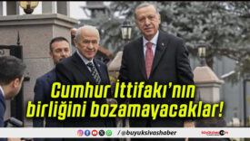 Cumhur İttifakı’nın birliğini bozamayacaklar!