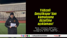 Yıldızeli Gençlikspor’dan kamuoyuna düzeltme açıklaması!